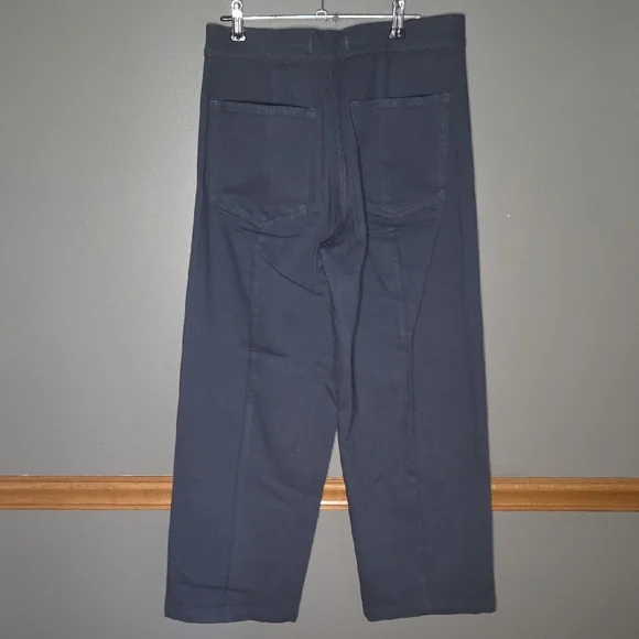 Madewell Women's Emmett Navy Wide Leg Pants - Picture 3 of 4